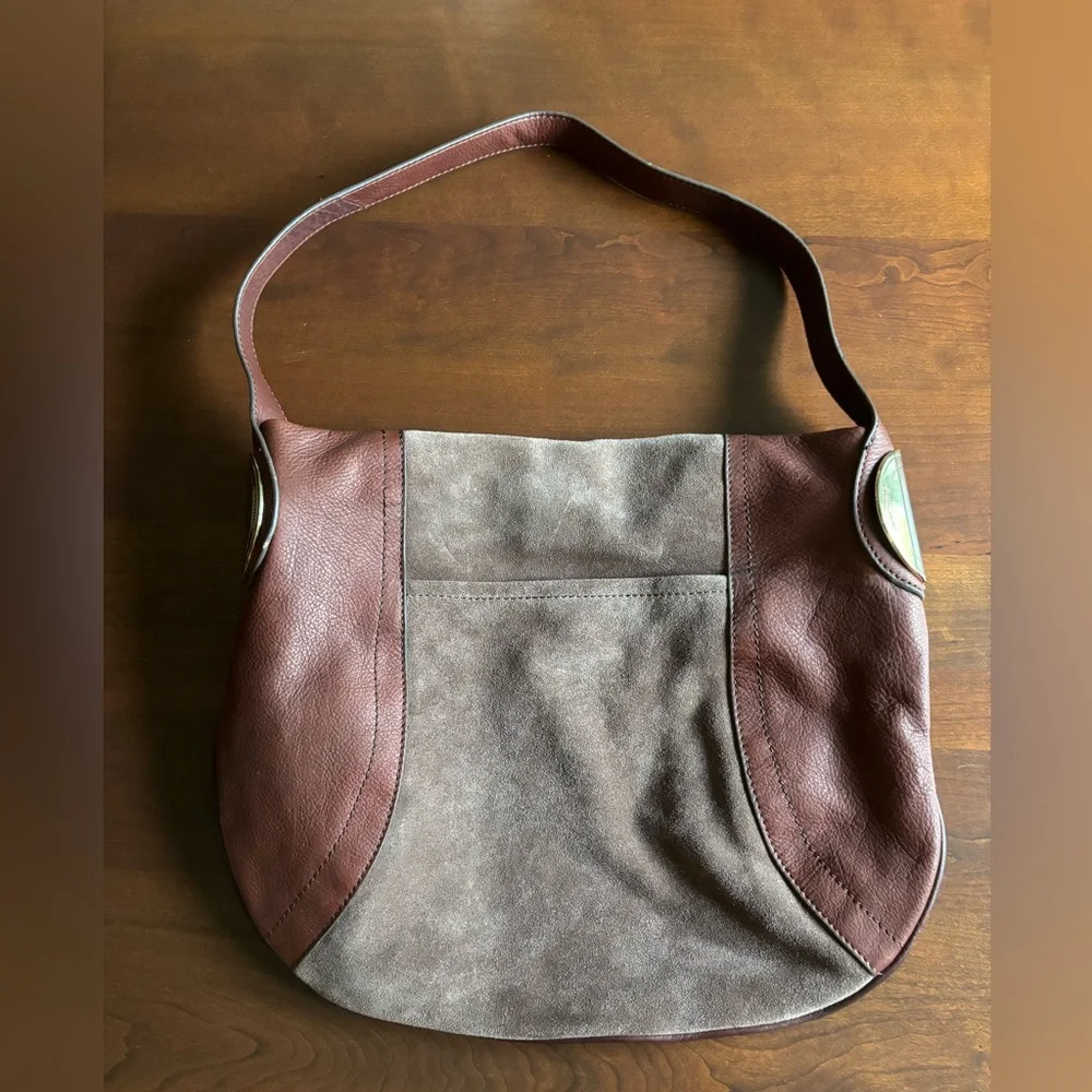 MAKOWSKY GIAMMA Hobo Shoulder Bag Genuine Suede/Leather Handbag,Designer - Picture 16 of 16